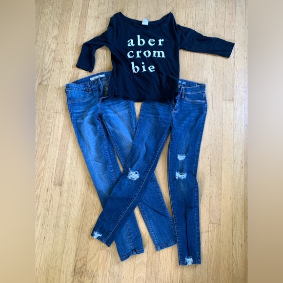 Abercrombie & Fitch Other - Abercrombie shirt, Joe’s jeans, old navy denim 3 piece girls lot size medium/12